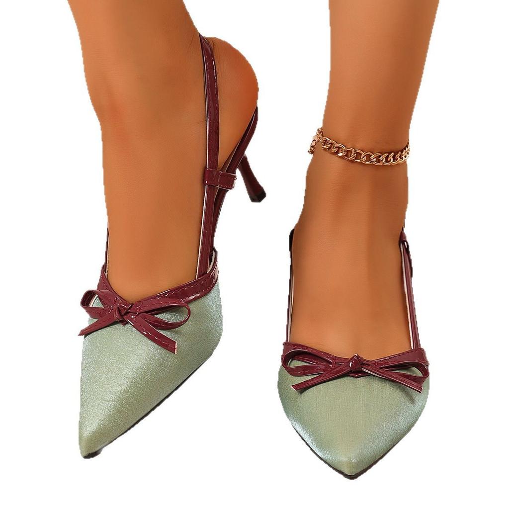 Fashion Ladies Shoes 2025 Fashion Buckle Strap Women's High Heels New Butterfly-knot Plus Size Best Seller Elegant Closed Toe Sandals