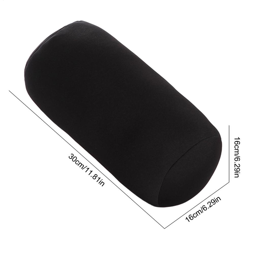 Microbead Pillow Soft Head Pillow Cylindrical Pillow Microbead Back Cushion Roll Pillow Convenient Travel Office Nap Cushion
