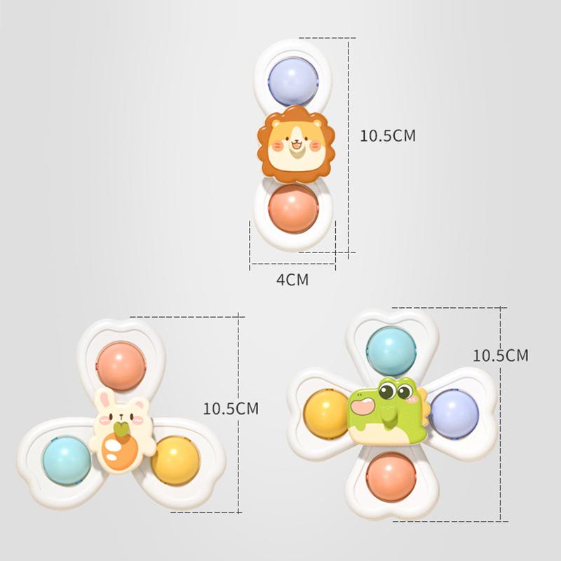 Suction Cup  Cartoon Animal Spinner Toys For Kids Window High Chair Tray Bath Table Travel For Children Gift