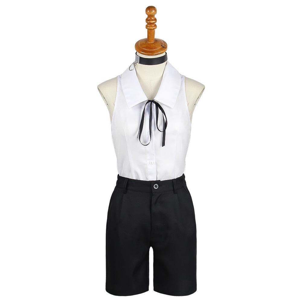 Anime Chainsaw Man Reze Cosplay Costume Shirt Shorts Bomb Wig Carnival Clothes Halloween Party Uniform Suit