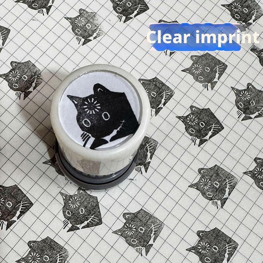Cute Funny Kitten Seal Creative Expression Portable DIY Hand Account Decoration Seal Cartoon Downtime Kitten Stamp