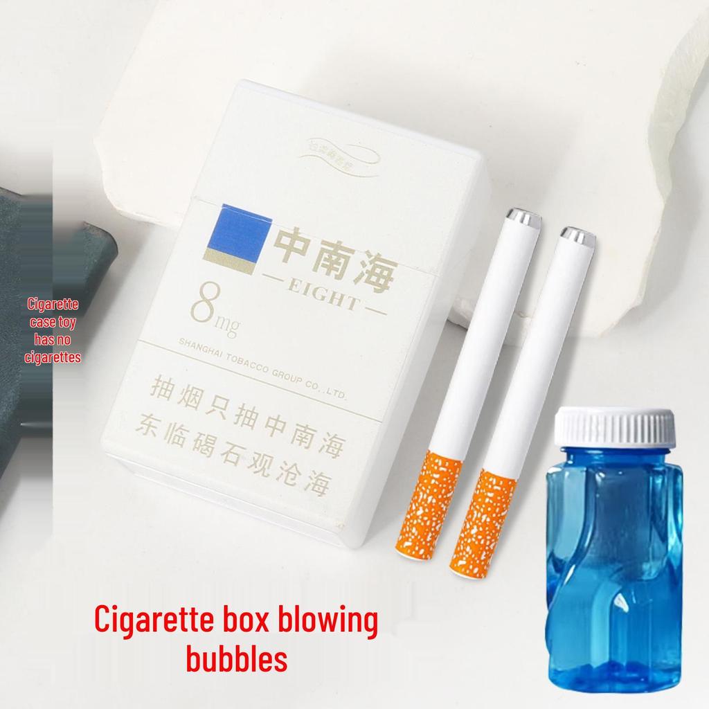 Bubble Blowing Cigarette Case Prank Toy - Adult Stress Relief & Quit Smoking Aid