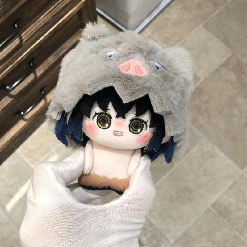 Demon Anime Figure Giyu Tomioka Mitsuri Kanroji 10Cm Cotton Doll Plush Keychain Toy Cute Desktop Decoration Gift For Fans