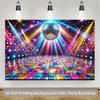 2D background fabric, 1 piece, filled with flashing disco lights, suitable for birthday parties and photography studios