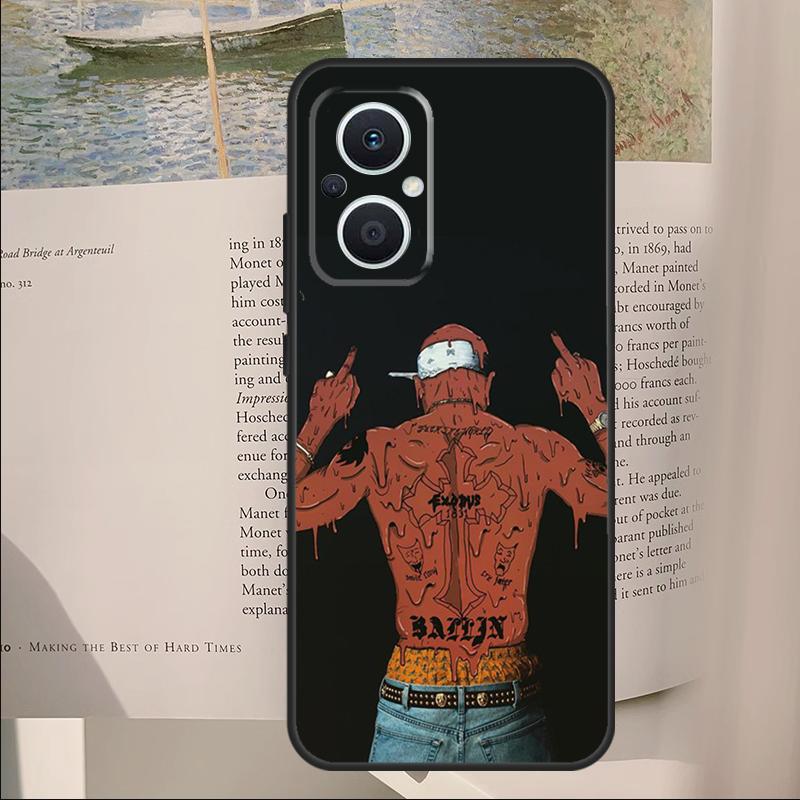 Rapper T-Tupac Shakur Cover For OPPO Reno 7 8 Lite 11F 12F 13F 14F 10 11 12 13 14 Pro OPPO Find X6 X8 X9 Pro Case