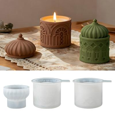 Islamisch inspirierte Silikonform für Harzschmuck-Aufbewahrungsbox mit Deckel, robust, wiederverwendbar, Bastelwerkzeug, Heimdekorationen-Form