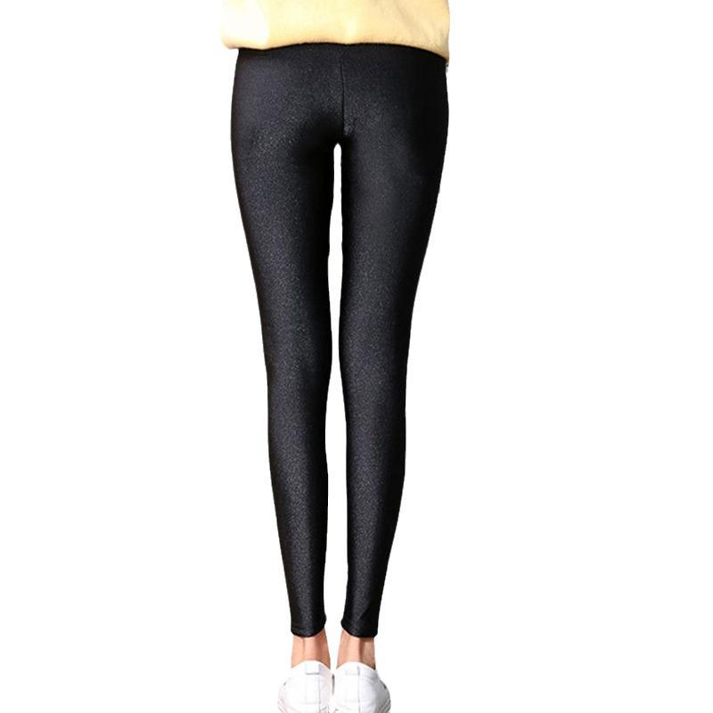 High-Waisted Fleece-Lined Glossy Stirrup Leggings for Outdoors