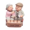 Sweet Loving Old Couple Figurine Resins Decoration for Wedding Anniversary Gift