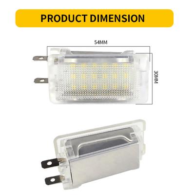 2Pcs LED Luggage Trunk Compartment Light Cargo Area Light Courtesy Door Lamp for Opel Kadett Omega Astra Senator Corsa Insignia