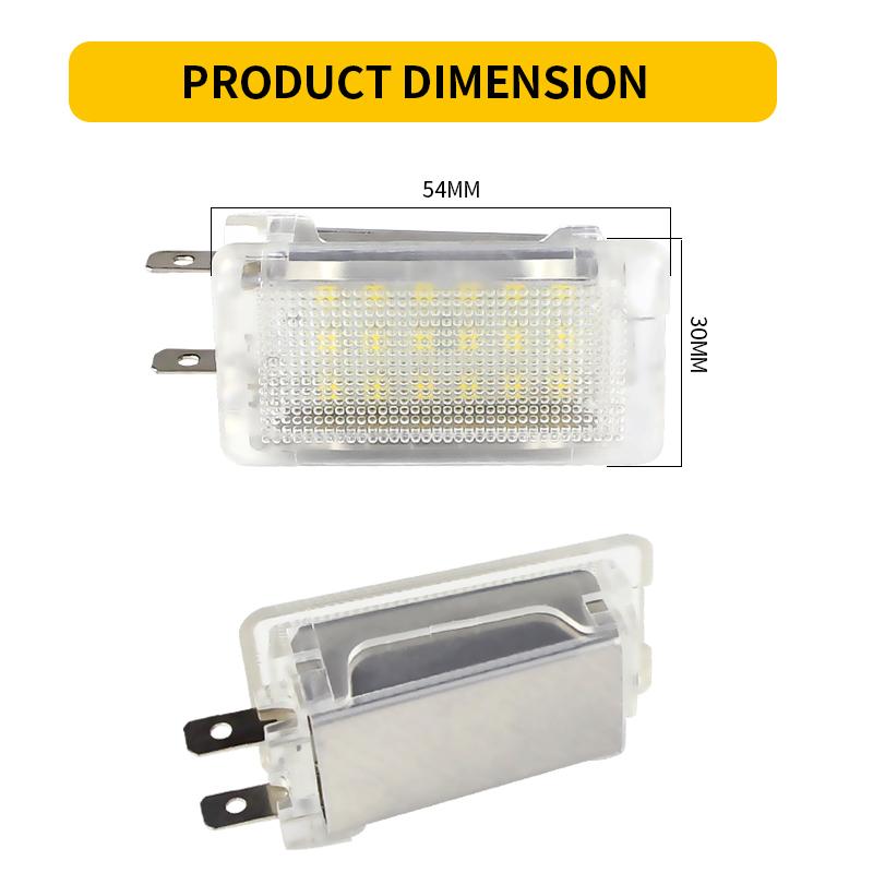 2Pcs LED Luggage Trunk Compartment Light Cargo Area Light Courtesy Door Lamp for Opel Kadett Omega Astra Senator Corsa Insignia