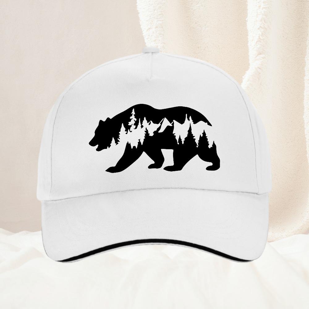 Creative Bear woods Outdoor Sport Trucker Hat Summer Hot Sale Unisex Fitted Print Baseball Caps Casual Sunhat