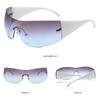 Trendy Y2k Sunglasses Women &Men Rimless Wrap -Around Sunglasses Futuristic One Piece Shades Fashion Hip Hop Sun Glasses