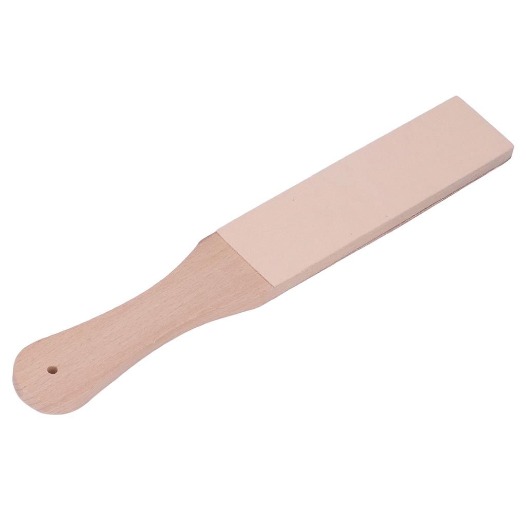 Double Sided Leather Strop Quick Sharpening Beech Wood Leather Sharpening Strop Portable   Leather Honing Strop for Leather
