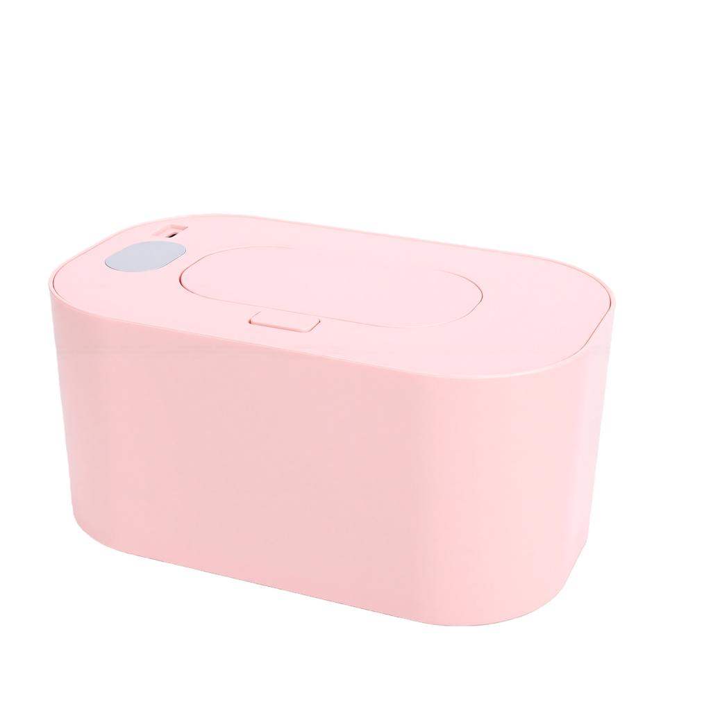 USB Wipe Warmer Top Heating Large Capacity Holds 80 Wipes Baby Wet Wipes Warmer Dispenser Pink