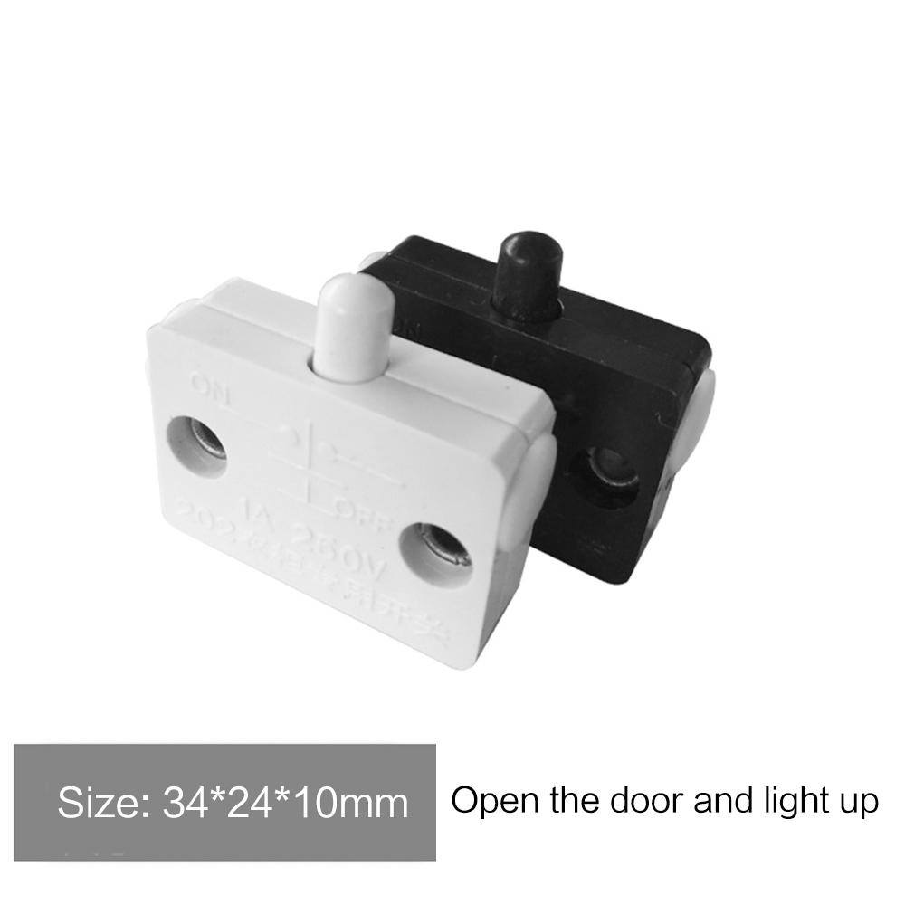 Brand New 1PCS Black/White Wardrobe Door Touch Light Switch Automatic Reset Switch For Home Furniture Cabinet Cupboard