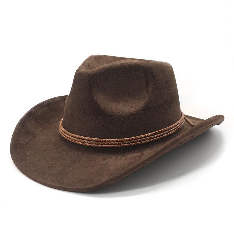 

2025 Ethnic Style Western Cowboy Hat Top Hat Autumn And Winter Men s And Women s Felt Hat Upturned Edge Jazz Hat