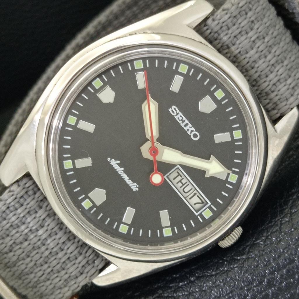 

SEIKO AUTOMATIC VINTAGE JAPAN 6309A MENS BLACK COLOR DIAL WATCH a700495-5 R203-a700495
