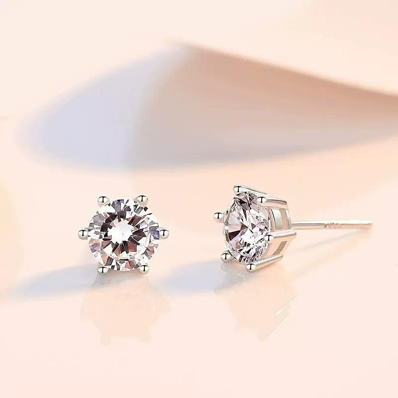 Set Cercei Stud Moissanite Lux & Geantă Pătrată - Accesorii Femei pentru Transmisiuni Live