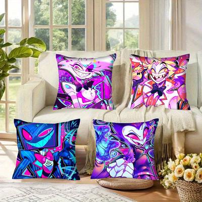 Anime H-Hazbin COOL Hotel  Pillowcases Cushion Covers Living Room Sofas Home Decor Gifts
