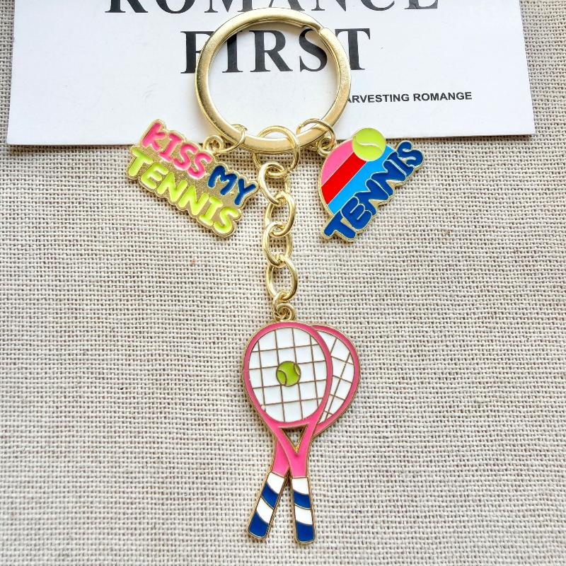 Mini-Schlüsselanhänger Tennis-Partygeschenke Tennisball-Schlüsselring Tennis-Taschen-Anhänger Sport-Schlüsselanhänger Für Jungen Mädchen Schul-Karneval Belohnung