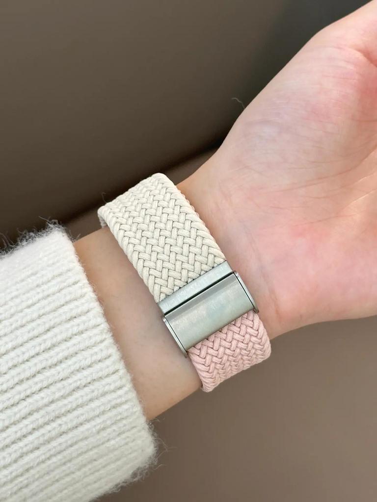 Řemínek pro Samsung Galaxy Watch 7 FE 5 Pro 4 6 classic 44mm 40mm Kožený pletený sportovní náramek correa Galaxy Watch 7 Řemínek