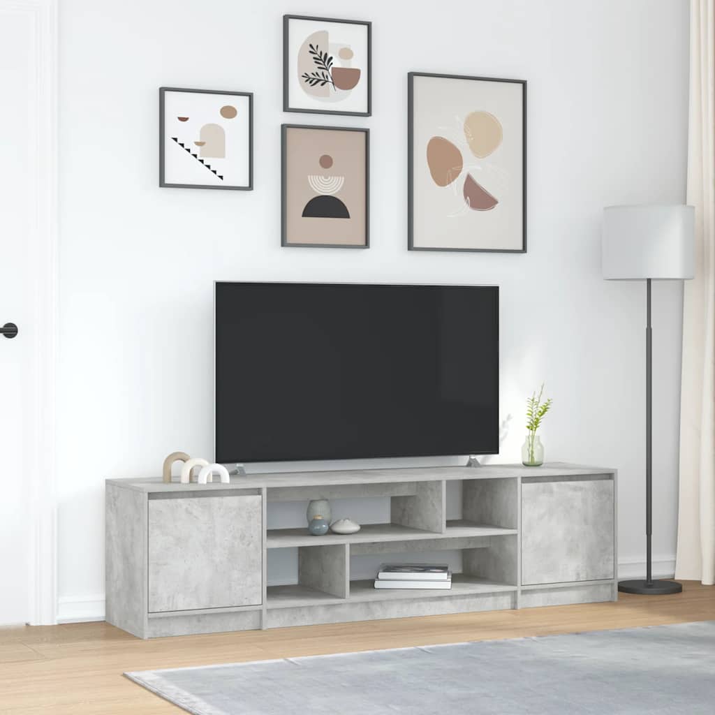 TV Cabinet Concrete Grey 188.5 x 41 x 50 cm Particleboard