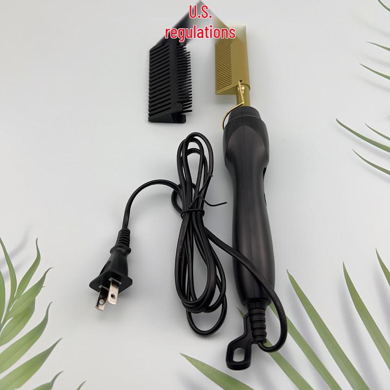 

Dual-Use Electric Copper Comb: Wet & Dry Hair Straightener and Curler
