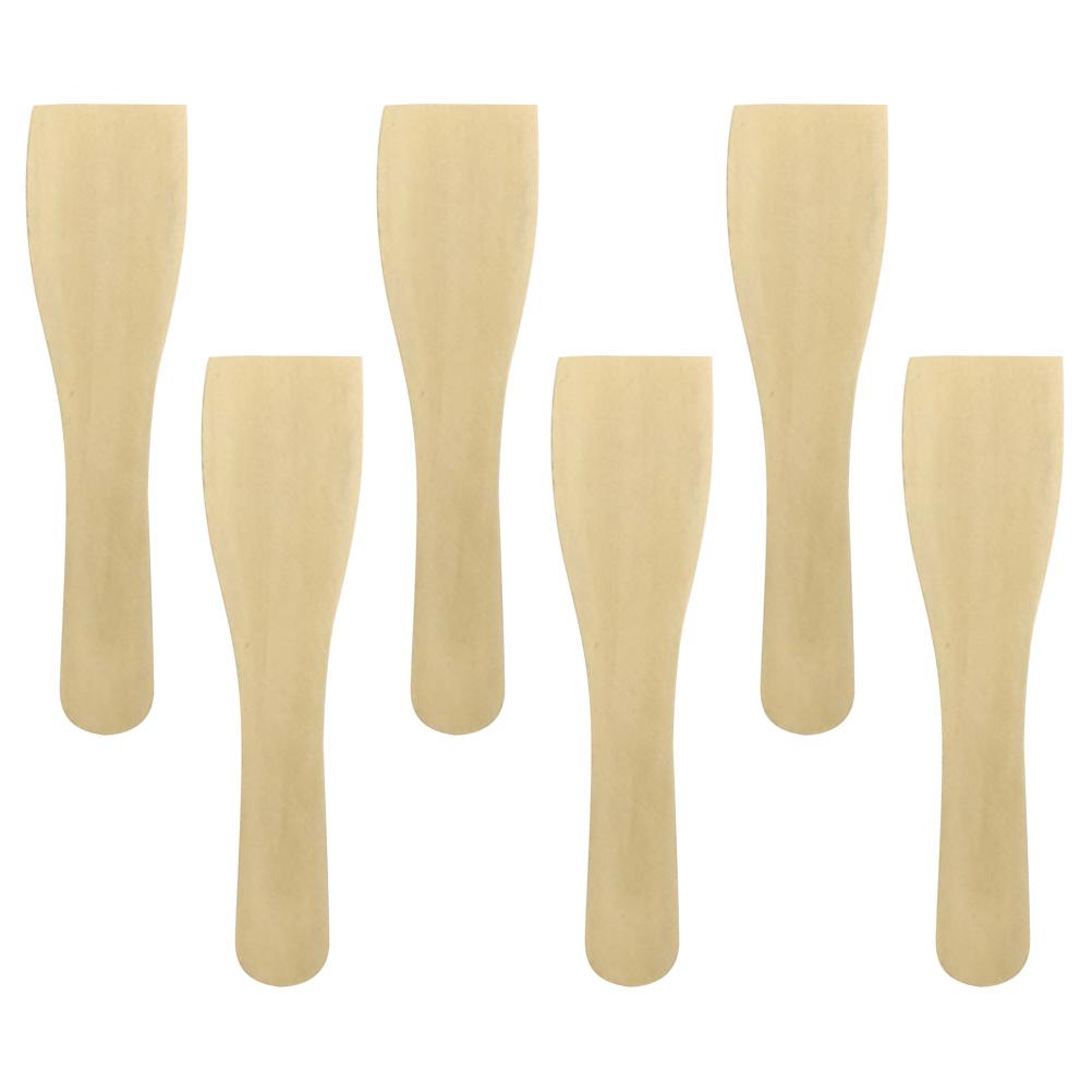 6 Adet Ahşap Spatula Mutfak Spatulası Ahşap Yemek Pişirmek İçin Yapışmaz Toplu Mutfak Gereçleri