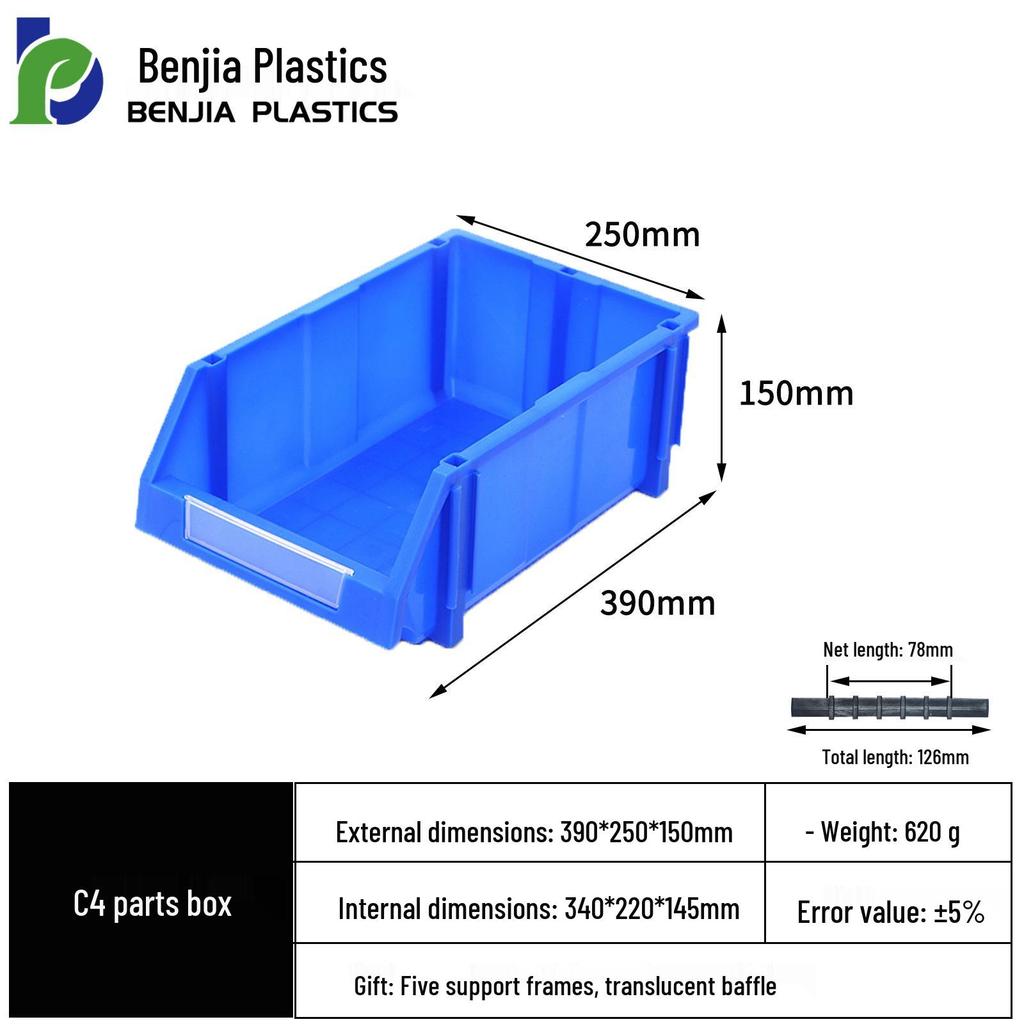 Large Wall-Mounted Plastic Screw Organizer with Compartments