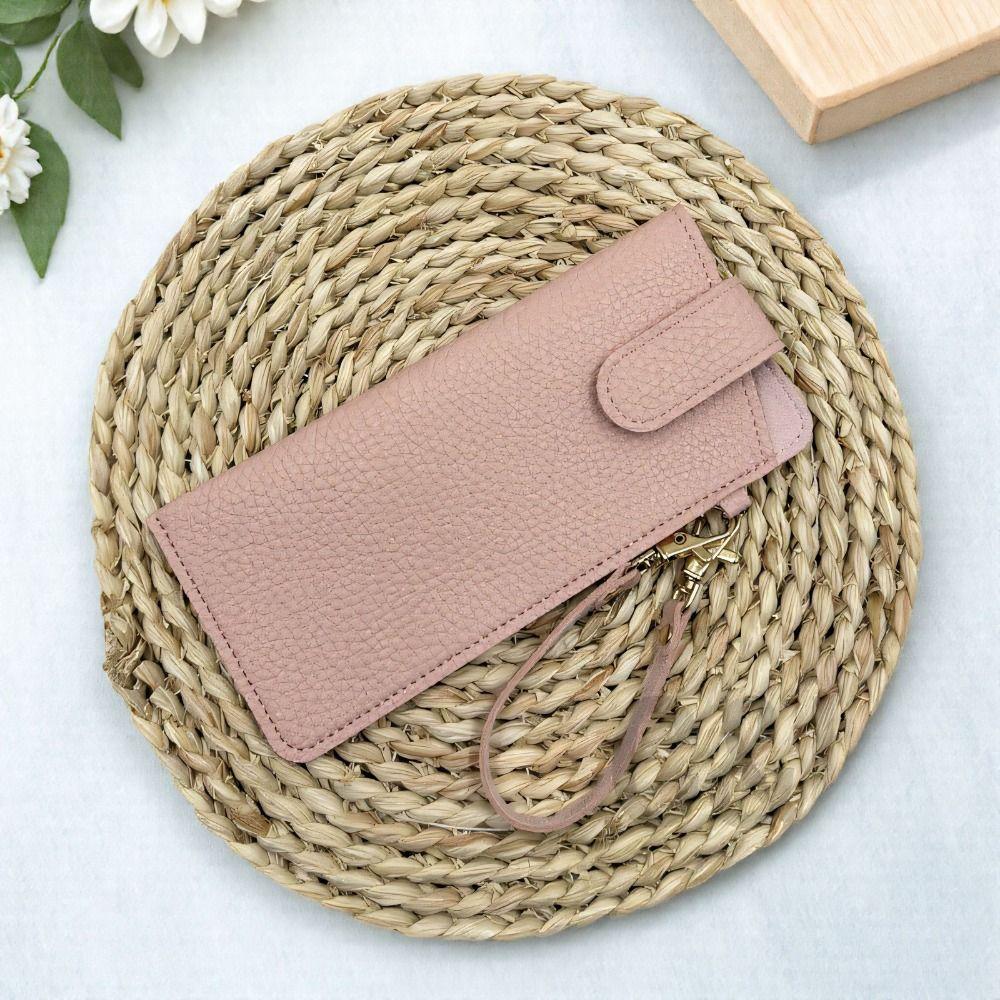 Waterproof Leather Sunglasses Pouch with Lanyard Sunglasses Storage Clip  Female