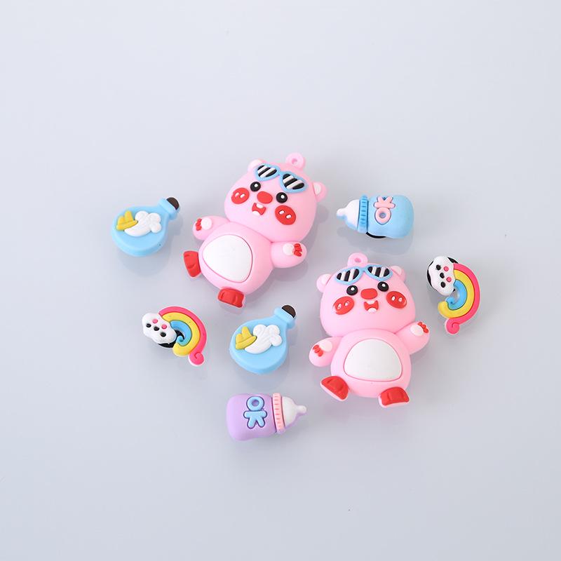 Soft Rubber Cute 3D Cartoon Shoe Charms - Removable Decorative Shoe Accessories
