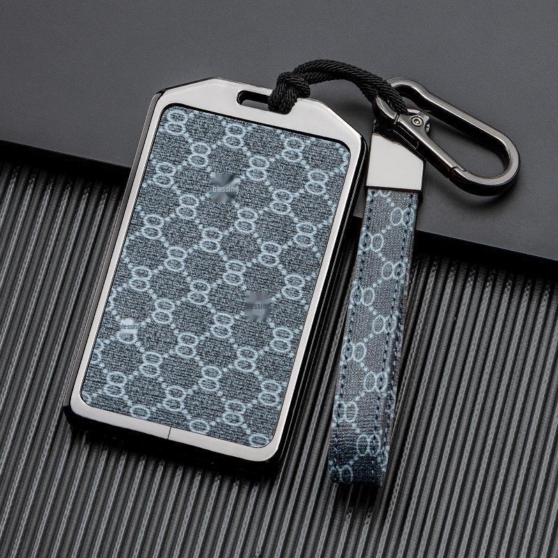 Husă de piele pentru cheie auto cu semnal bun pentru Xiaopeng P7 G9 G3 P5 - Metal acoperire completă, protecție față-verso