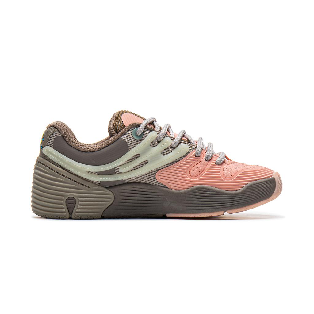 Li Ning Ice Cream Shoes Skateboard Series Trendy Sports Wear Durable Non-Slip Low-Top Skate Shoes Unisex sneaker Pink Gray Yellow AEPU083-2