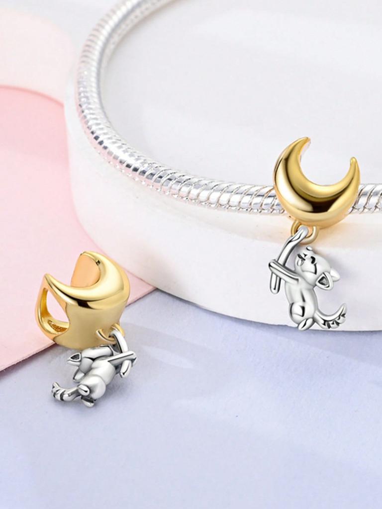 Black Cat And Cute Owl Beads Charm Copper Plated Fit Charms Copperoriginal Bracelet For Jewelry Making Diy Charm