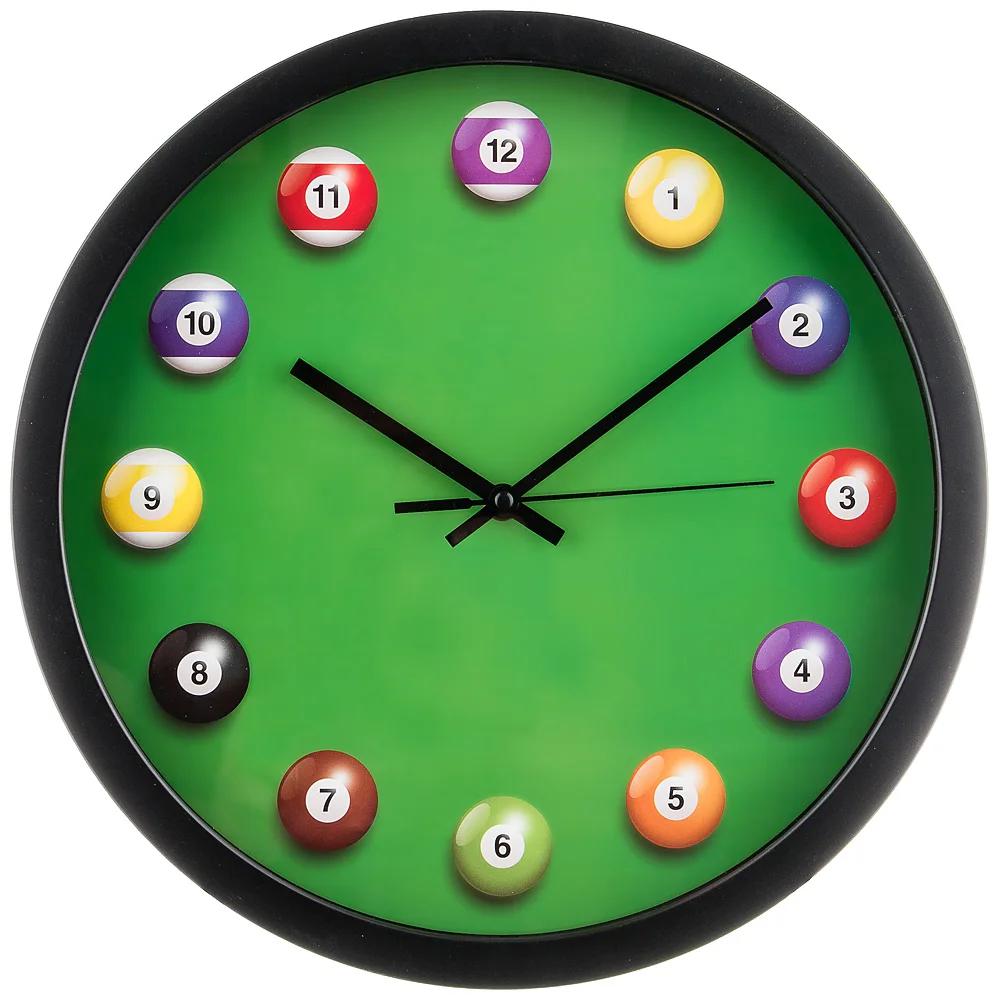 Billiard Clock Print Round Carpet Soft Area Rug for Bathroom Bedroom Living Room Doormat Gaming Chair Decor Non-Slip Floor Mat