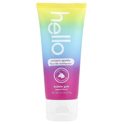 Children's Fluoride Toothpaste, Unicorn Sparkle, Bubble Gum, 119G(4.2Oz)