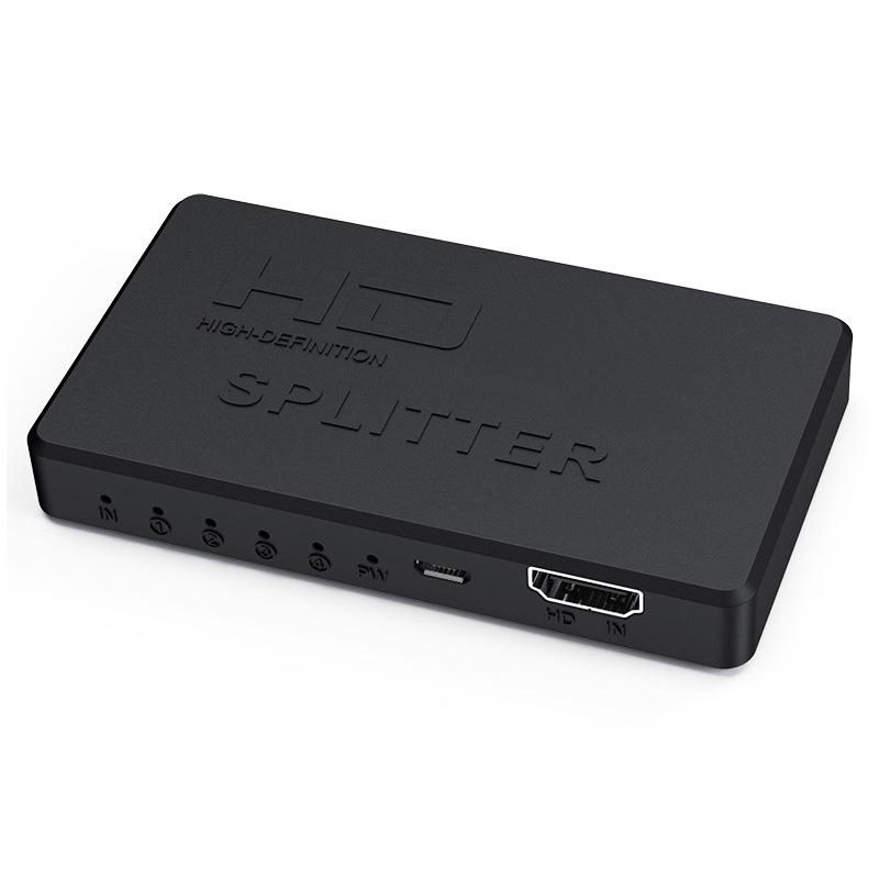 4K HDMI Splitter 1x4 with Plastic Shell for High-Definition Video
