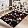 1pc skull roses Carpet, Office Rug Outdoor Mat Home Decor Area Carpet Festival