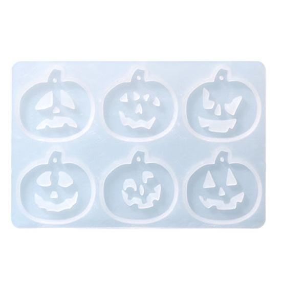 Halloween Silicone Mold Easy Release Pumpkin Cat Witch Shape DIY Earrings Necklace Pendant for Craft Making