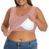 Plus Size Women's Camisole With Bottom And Chest Pad, Sexy Oversized Underwear With Chest Pad