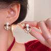 S925 Silver Needle Small Fresh Versatile Flower Stud Earrings Women's Light Luxury Niche Premium Pearl Earrings