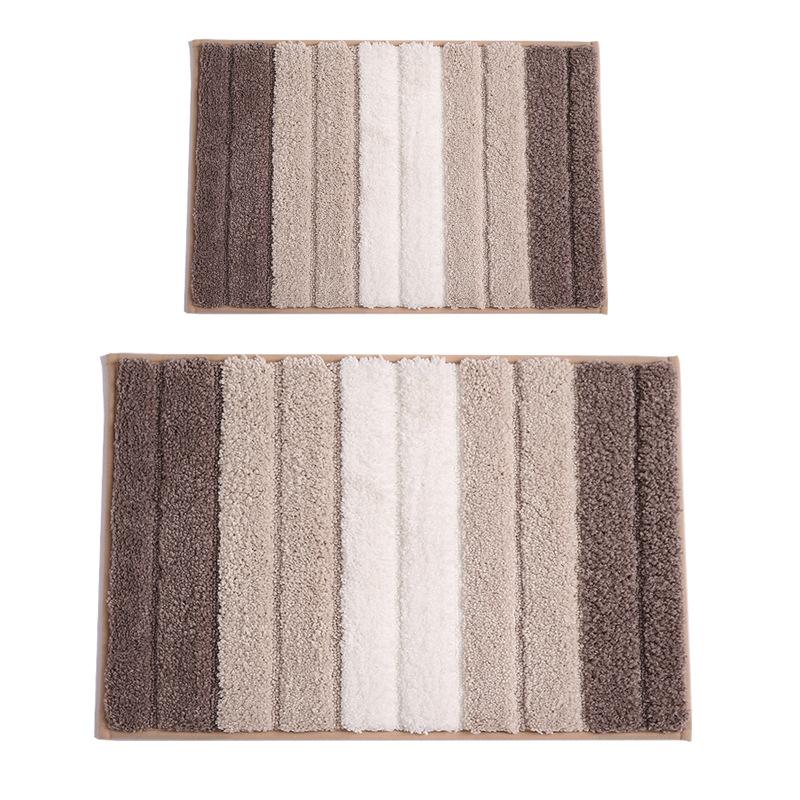 Neue einfache Streifen Schlafmatte Fußmatte Teppich Badezimmer Bad Rutschfest Saugfähig Fußmatte
