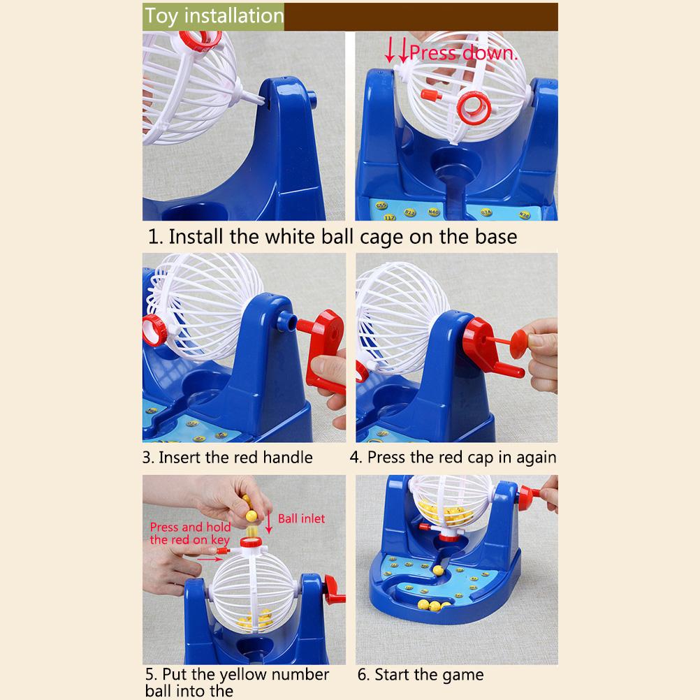Bingo Game Console Simulative Lottery Machine Parent Child Educational Toys Bingo Machine Party