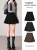 2025 Autumn/Winter Retro High-Waist Plaid Pleated Skirt