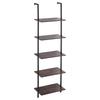 Industrial Square Pipe Shelf 5 Tier 17.3x11.8in Wall-Mount for Bedroom