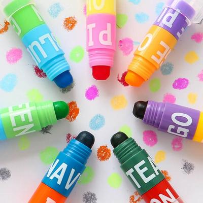 Funny Creative Crayon Stitching Colorful Student Color Pen Highlighter Marker Pen Solid Fluorescent Pen Painting Pens