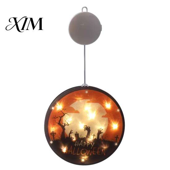 Battery Powered Ghost Light Halloween Window Decor Light, Pumpkin Fairy Hanging Lamp String Lantern for Party, Spooky Decoration, Festive Prop