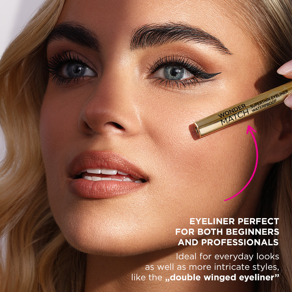 Wodoodporny precyzyjny eyeliner, czarny