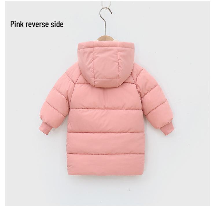 Kids' Winter Thickened Mid-Length Cotton Coat - Boys & Girls Down Jacket for Medium & Large Children