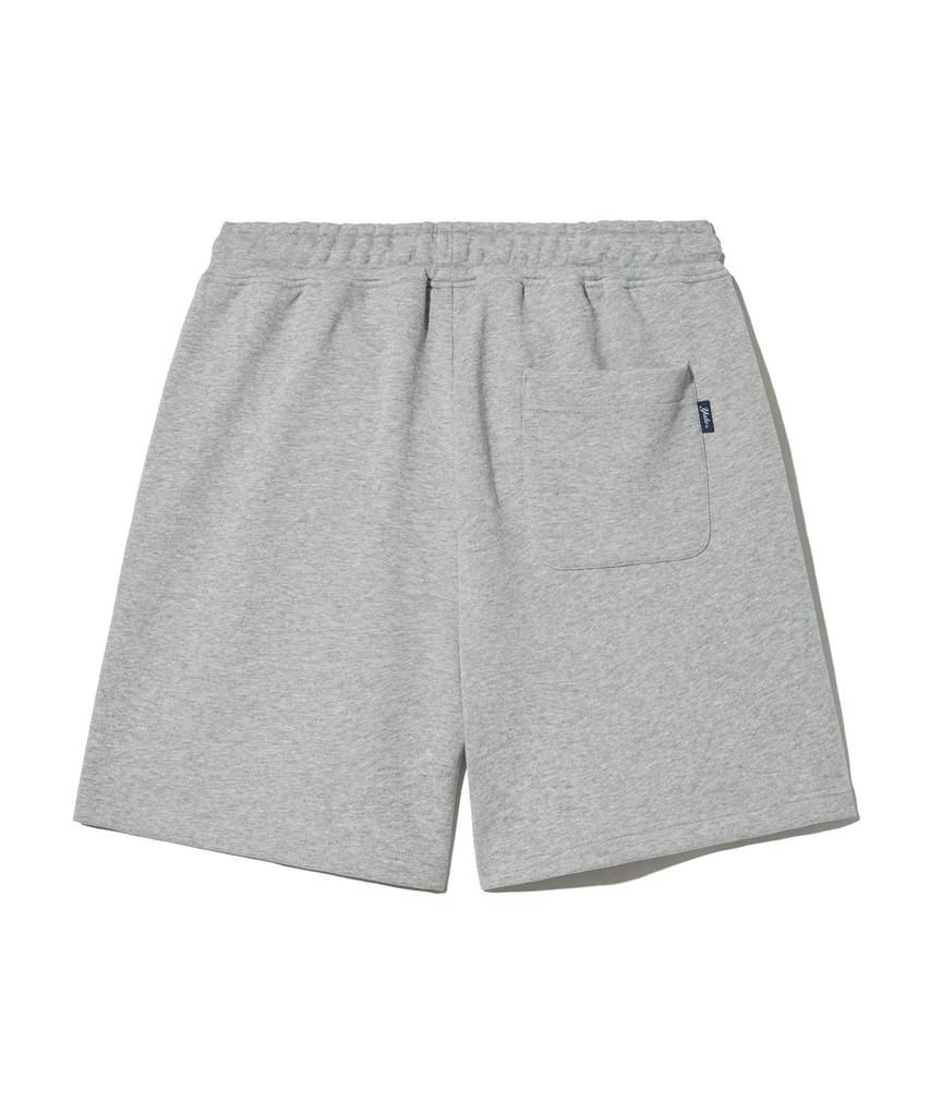 YALE Small 2 Tone Arch Sweat Shorts Melange Gray